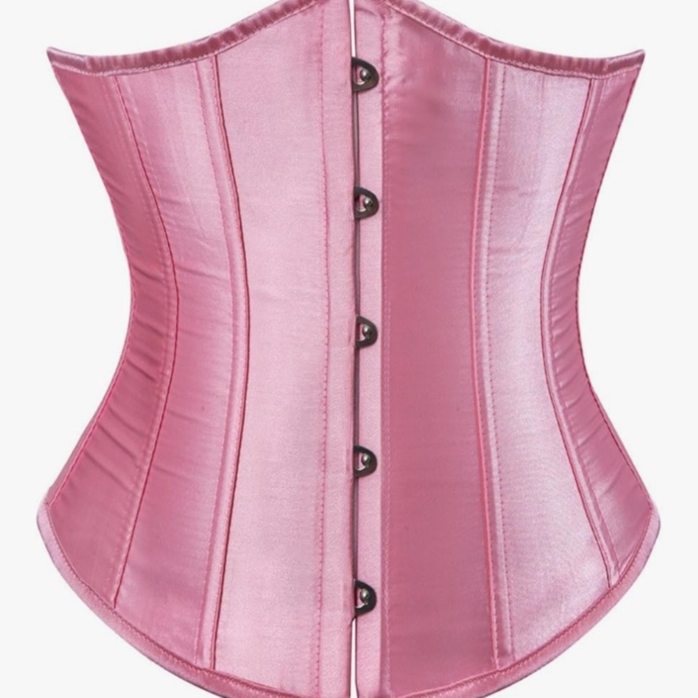 Elegant Pink Satin Corset